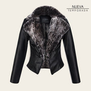 Chamarra en piel genuina de ovino para dama Chamarras 