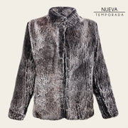 Abrigo en piel genuina de ovino con pelo para dama Chamarras 