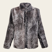 Abrigo en piel genuina de ovino con pelo para dama Chamarras 