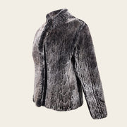 Abrigo en piel genuina de ovino con pelo para dama Chamarras 