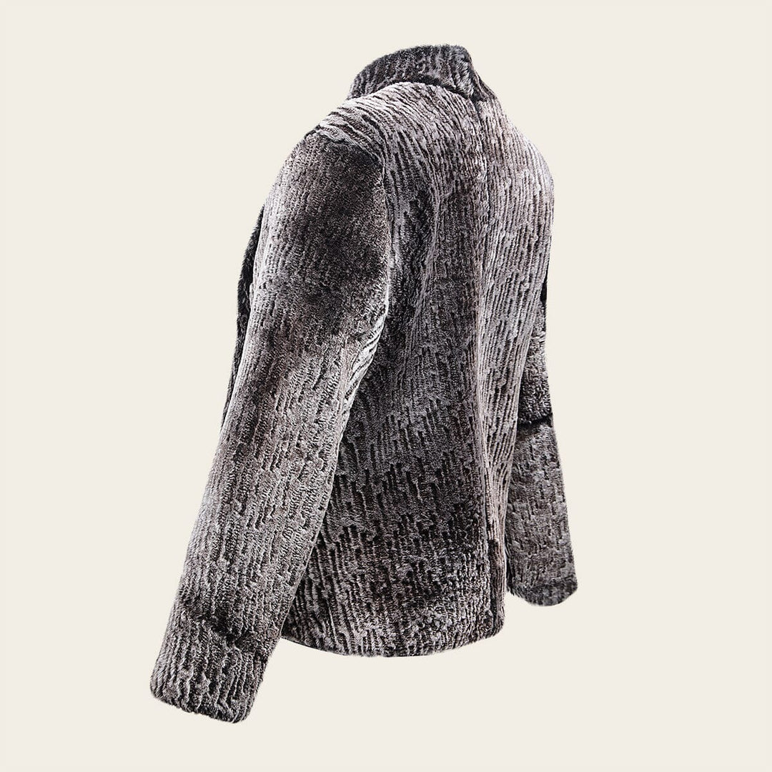 Abrigo en piel genuina de ovino con pelo para dama Chamarras 