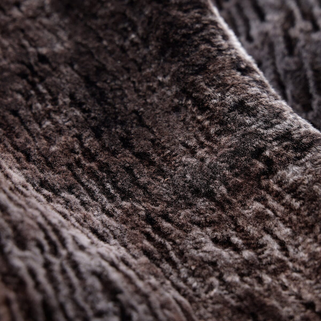 Abrigo en piel genuina de ovino con pelo para dama Chamarras 