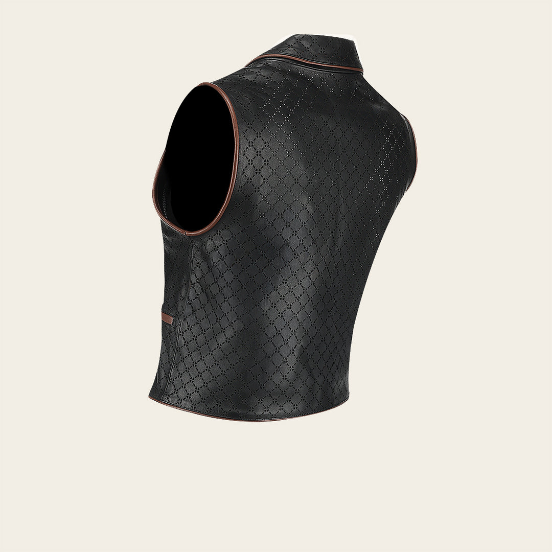 Chaleco en piel genuina de ovino para dama