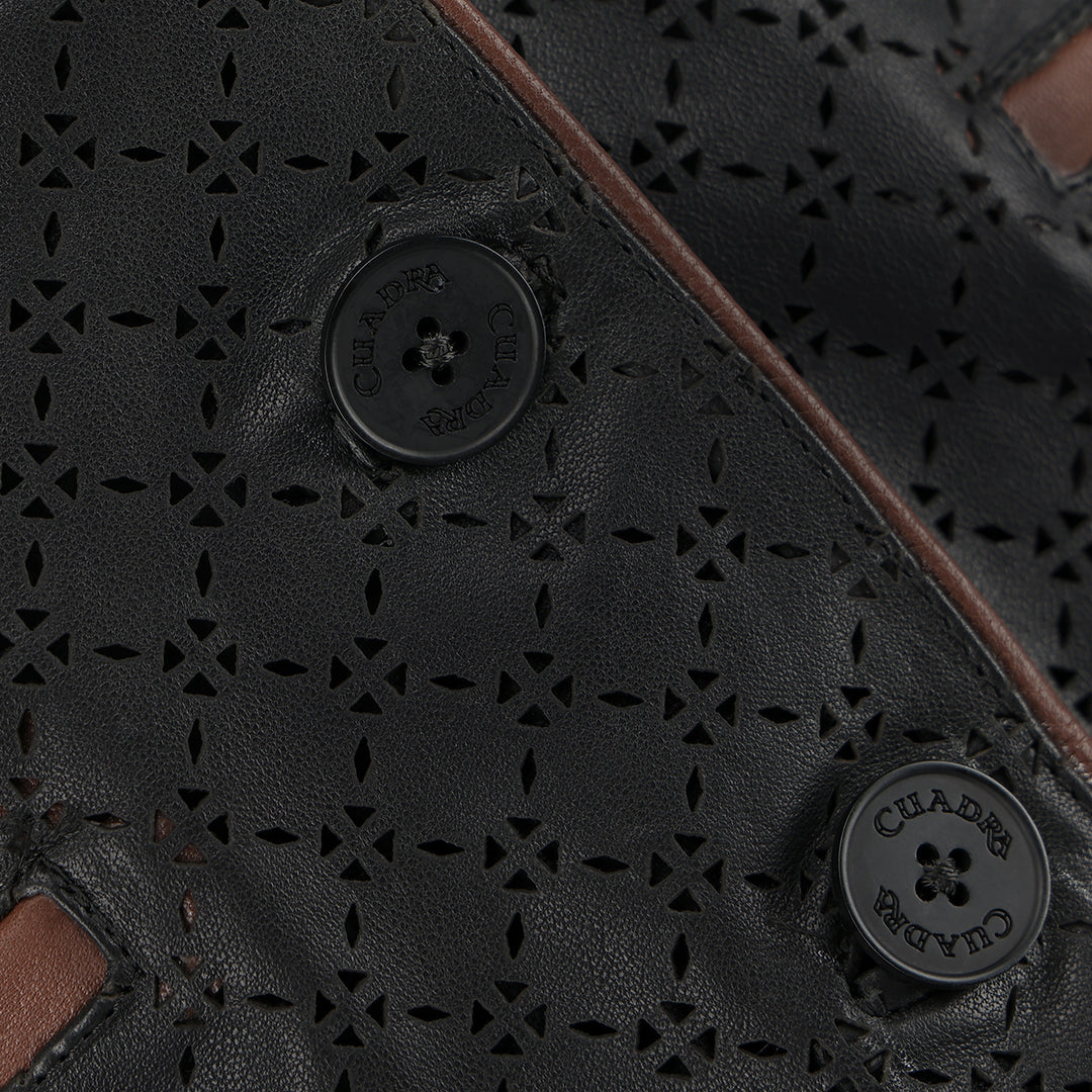 Chaleco en piel genuina de ovino para dama