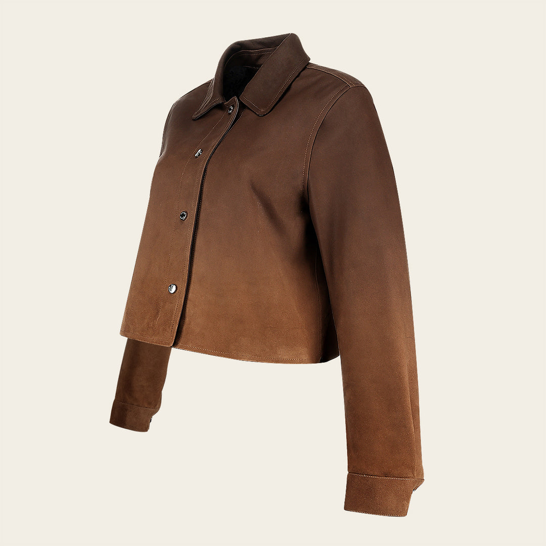 Chamarra en piel genuina de ovino para dama
