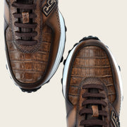 Tenis en Piel Genuina de Caimán para caballero Tenis 