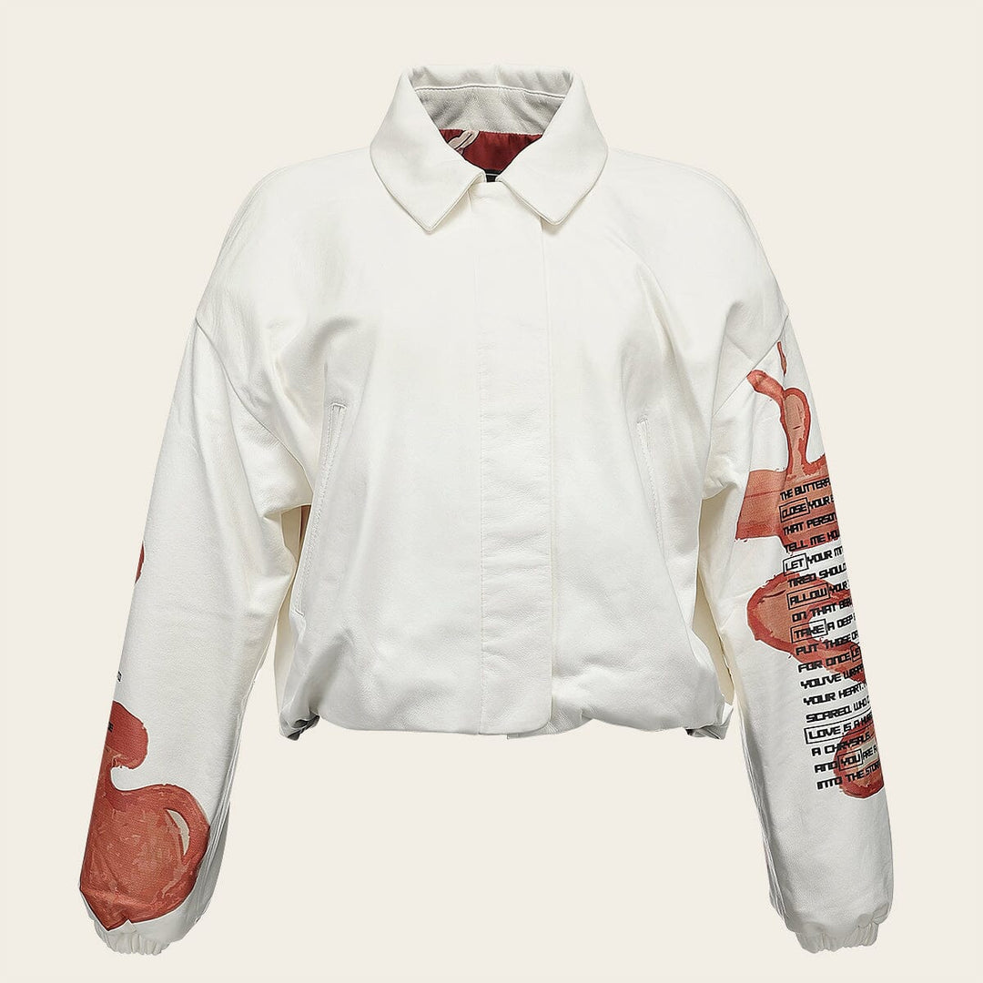 Chamarra en piel genuina de cordero para dama Chamarras 