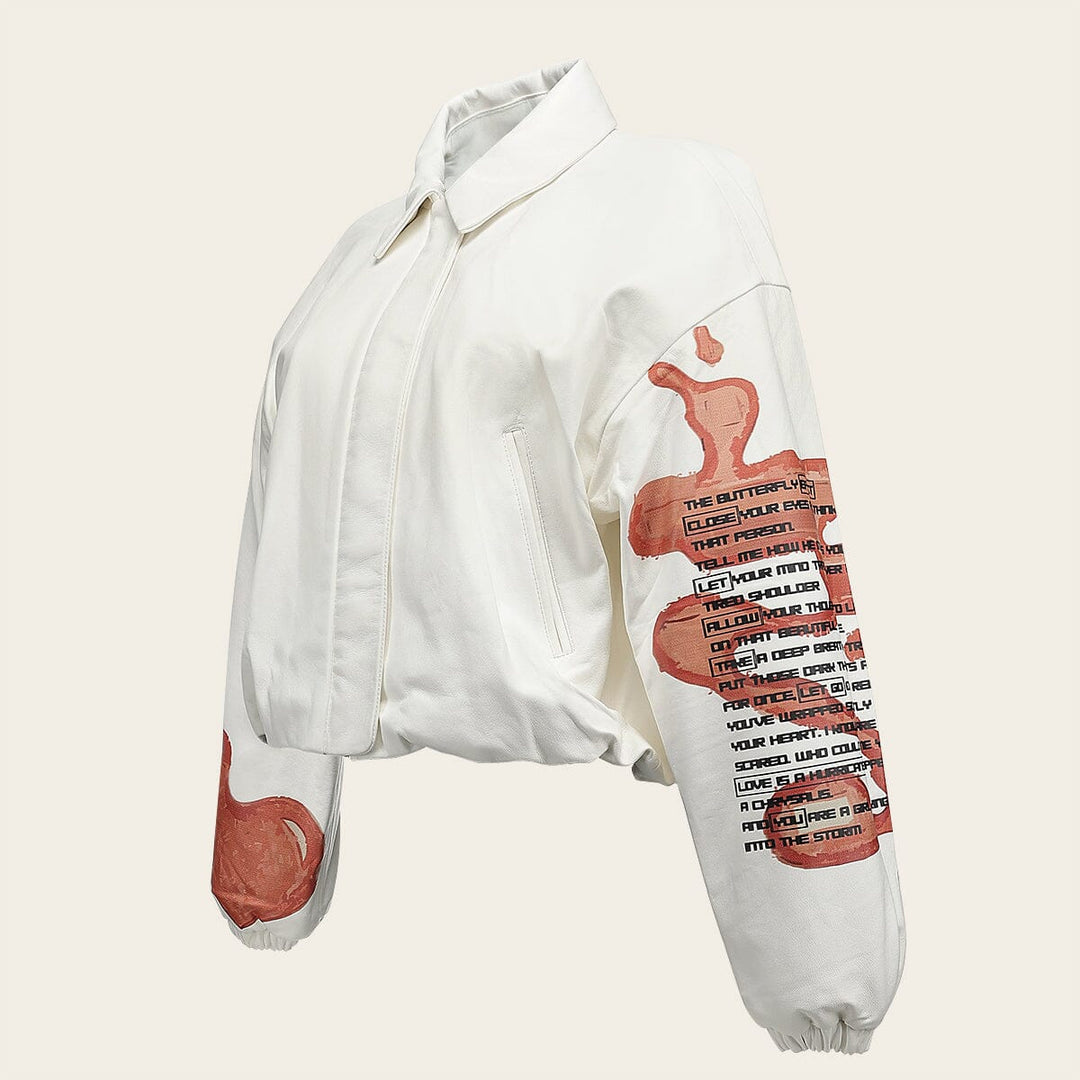 Chamarra en piel genuina de cordero para dama Chamarras 