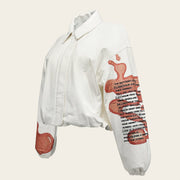 Chamarra en piel genuina de cordero para dama Chamarras 