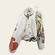 Chamarra en piel genuina de cordero para dama Chamarras 