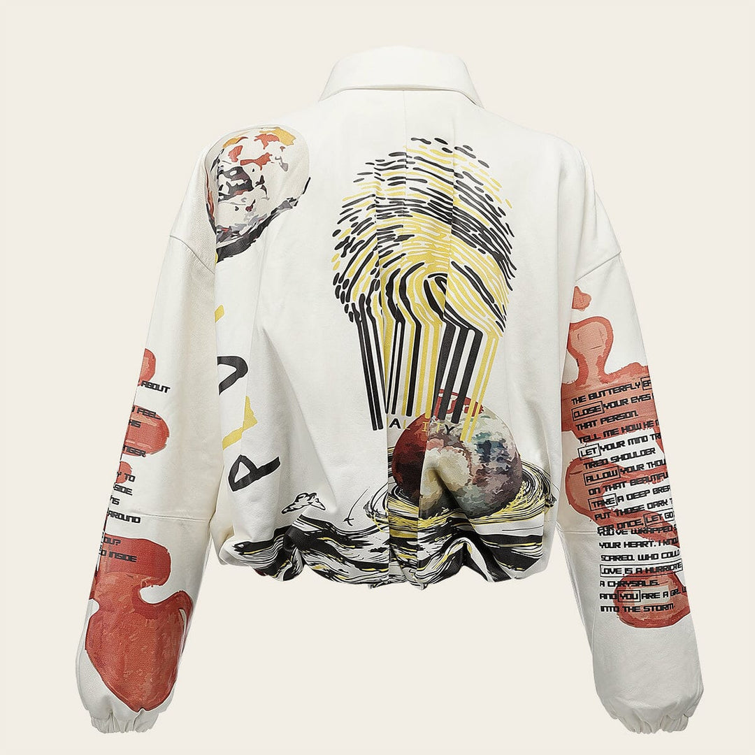 Chamarra en piel genuina de cordero para dama Chamarras 