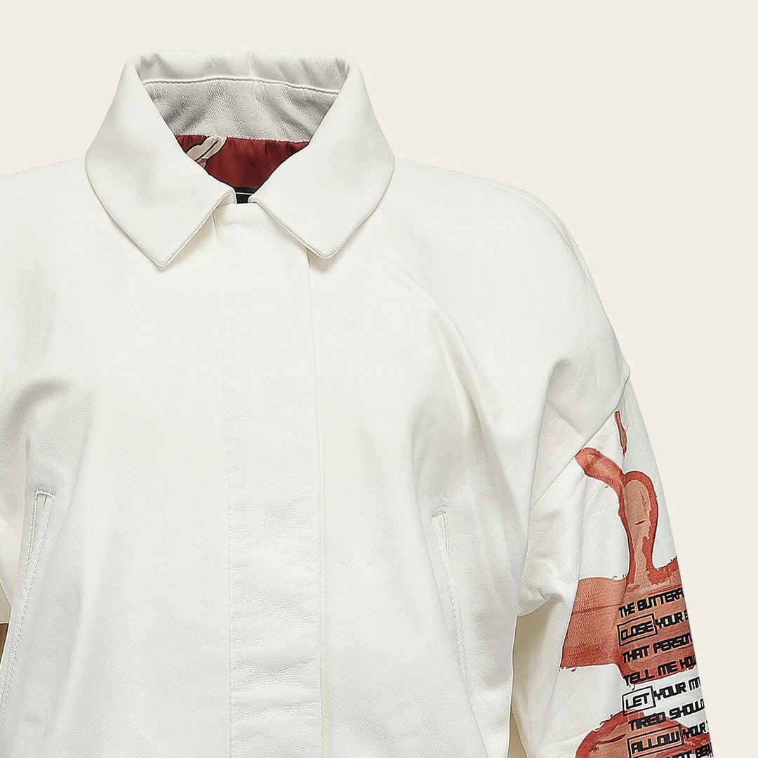 Chamarra en piel genuina de cordero para dama Chamarras 