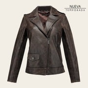 Chamarra en piel genuina de cordero para dama Chamarras 