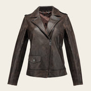 Chamarra en piel genuina de cordero para dama Chamarras 