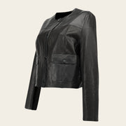 Chamarra en piel genuina de cordero para dama Chamarras 