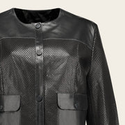 Chamarra en piel genuina de cordero para dama Chamarras 