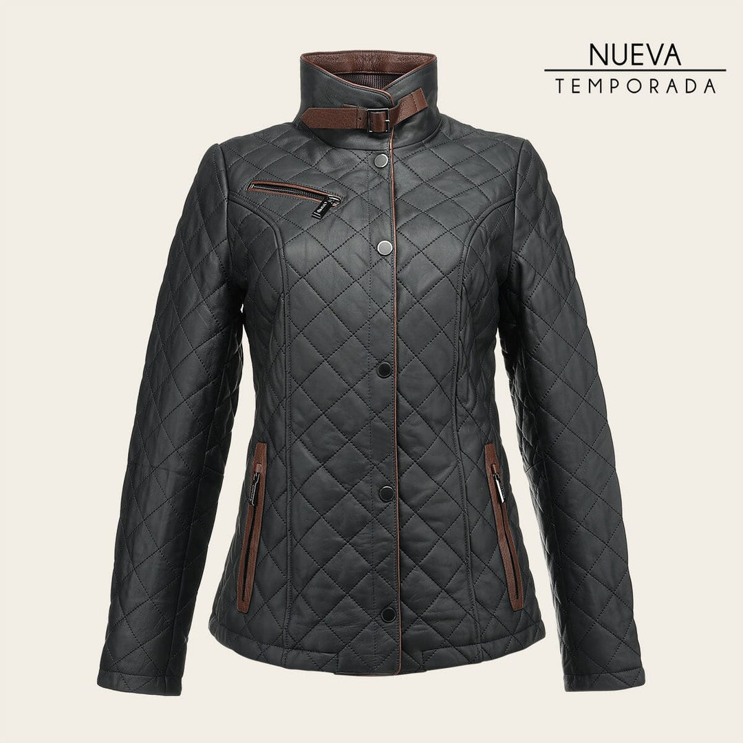 Chamarra en piel genuina de cordero para dama Chamarras 