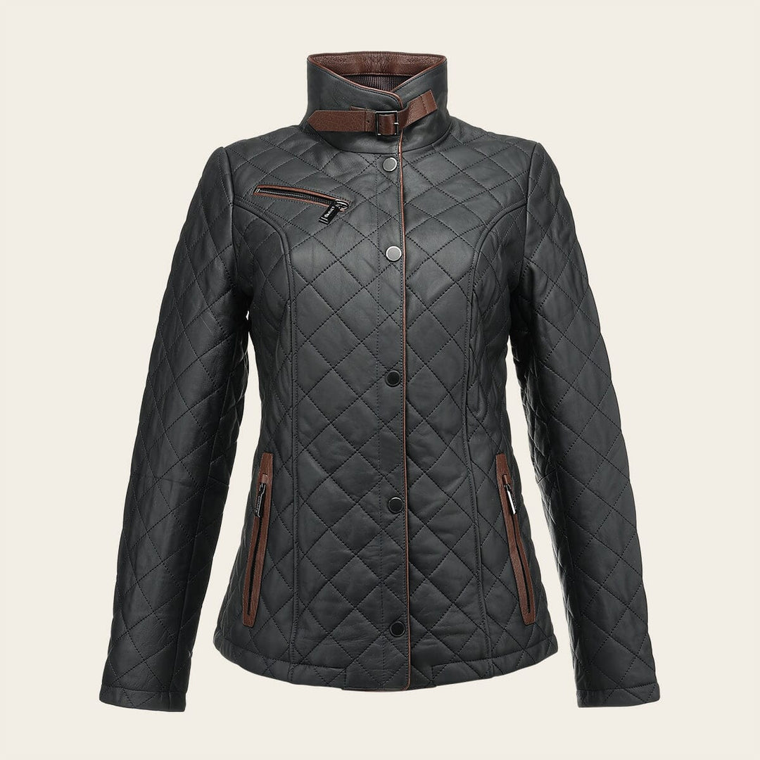 Chamarra en piel genuina de cordero para dama Chamarras 