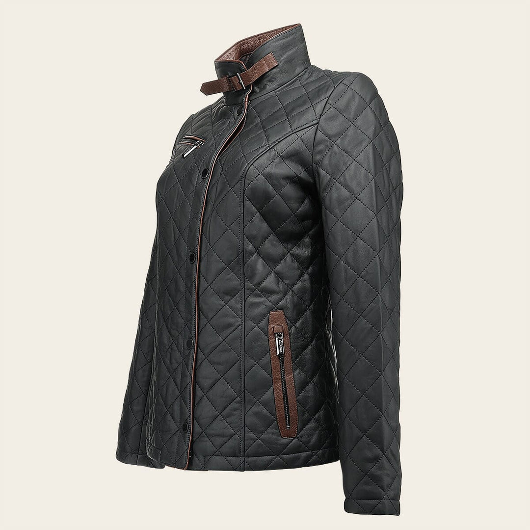 Chamarra en piel genuina de cordero para dama Chamarras 