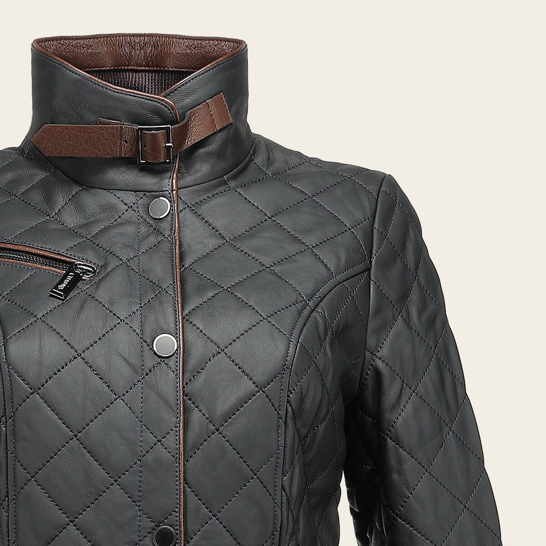 Chamarra en piel genuina de cordero para dama Chamarras 