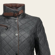 Chamarra en piel genuina de cordero para dama Chamarras 