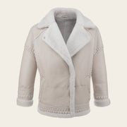 Chamarra en piel genuina de ovino para dama Chamarras 