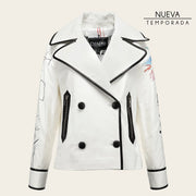 Chamarra en piel genuina de cordero para dama Chamarras 