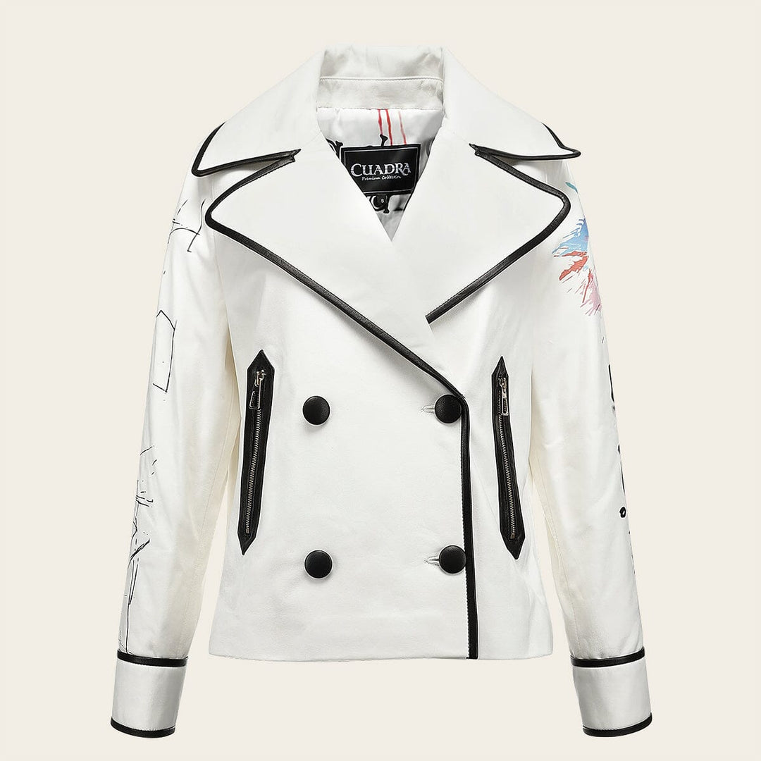 Chamarra en piel genuina de cordero para dama Chamarras 