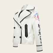 Chamarra en piel genuina de cordero para dama Chamarras 