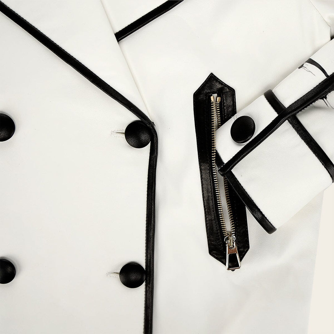 Chamarra en piel genuina de cordero para dama Chamarras 