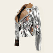 Chamarra en piel genuina de cordero para dama Chamarras 