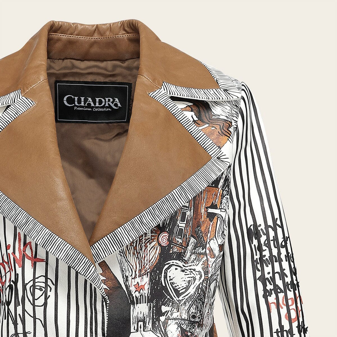 Chamarra en piel genuina de cordero para dama Chamarras 