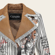 Chamarra en piel genuina de cordero para dama Chamarras 