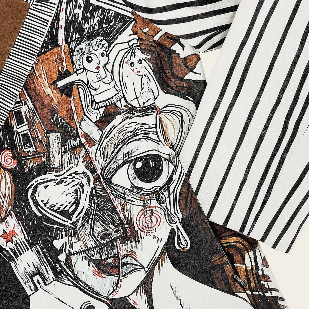 Chamarra en piel genuina de cordero para dama Chamarras 