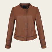 Chamarra para dama en piel genuina Chamarras 