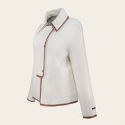 Chamarra en piel genuina de cachemira para dama Chamarras 