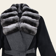 Chamarra en piel genuina de cachemira para dama Chamarras 