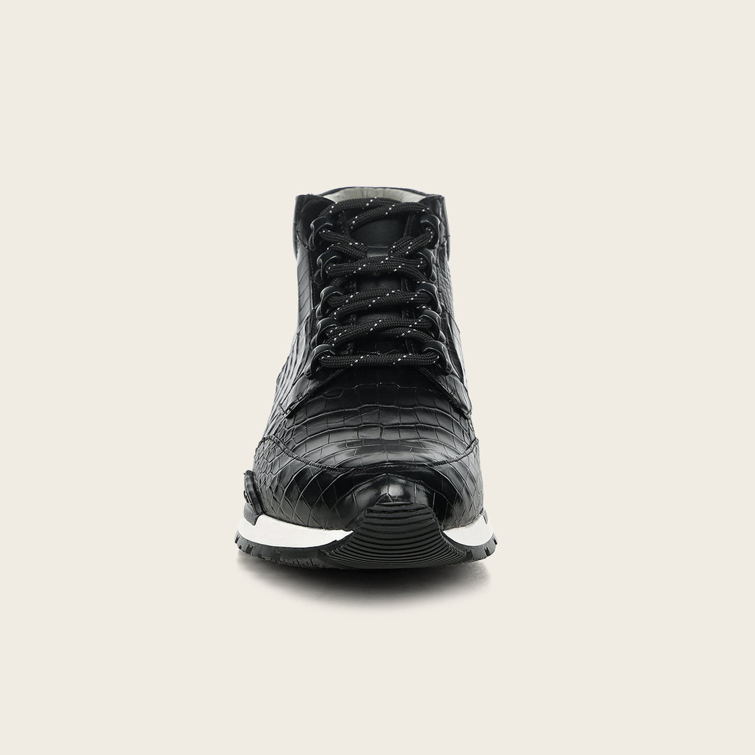 Tenis  high-top "Franco Cuadra Signature" en piel genuina de alligator para caballero
