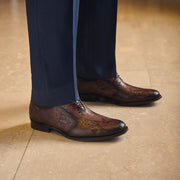 Zapato de vestir oxford en piel genuina de pitón para caballero Botas y Botines 