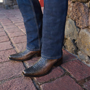 Bota tradicional en piel genuina de pitón para caballero Botas y Botines 