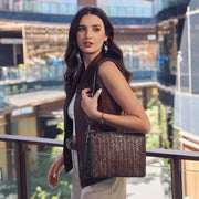 Crossbody en piel genuina de bovino para dama. Bolsos y Maletas 