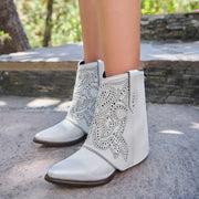 Botín casual en piel genuina para dama Botas y Botines 