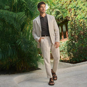 Sandalia en piel genuina de pitón para caballero Sandalia 