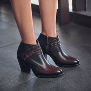 Botín en piel genuina para dama Botas y Botines 