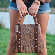 Tote en piel genuina de pitón para dama Bolsos y Maletas 