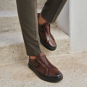 Tenis en piel genuina de venado para caballero Tenis 