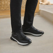 Tenis en piel genuina de venado para caballero Tenis 