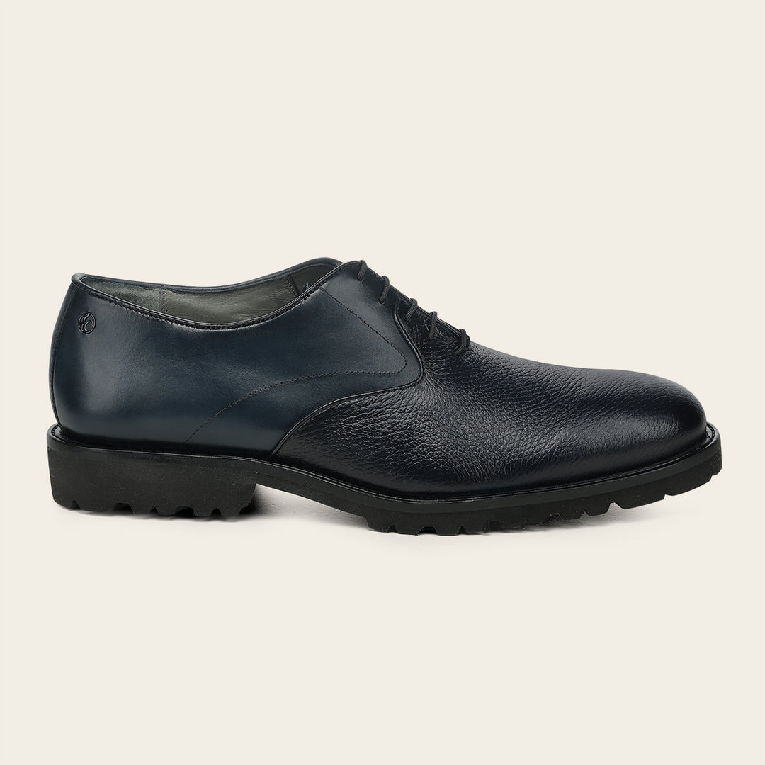 Zapato de vestir tipo Oxford en piel genuina de venado para caballero