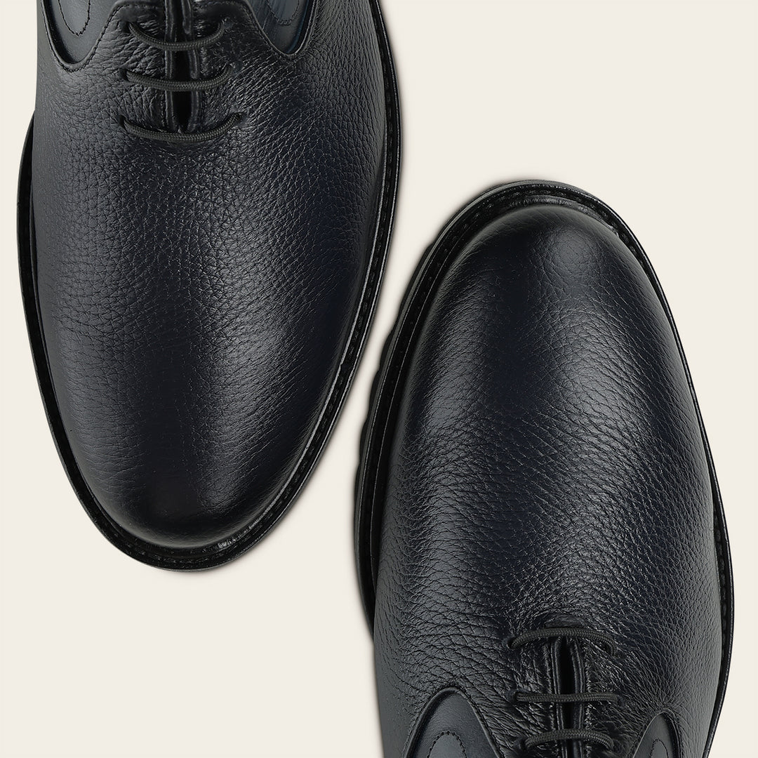 Zapato de vestir tipo Oxford en piel genuina de venado para caballero