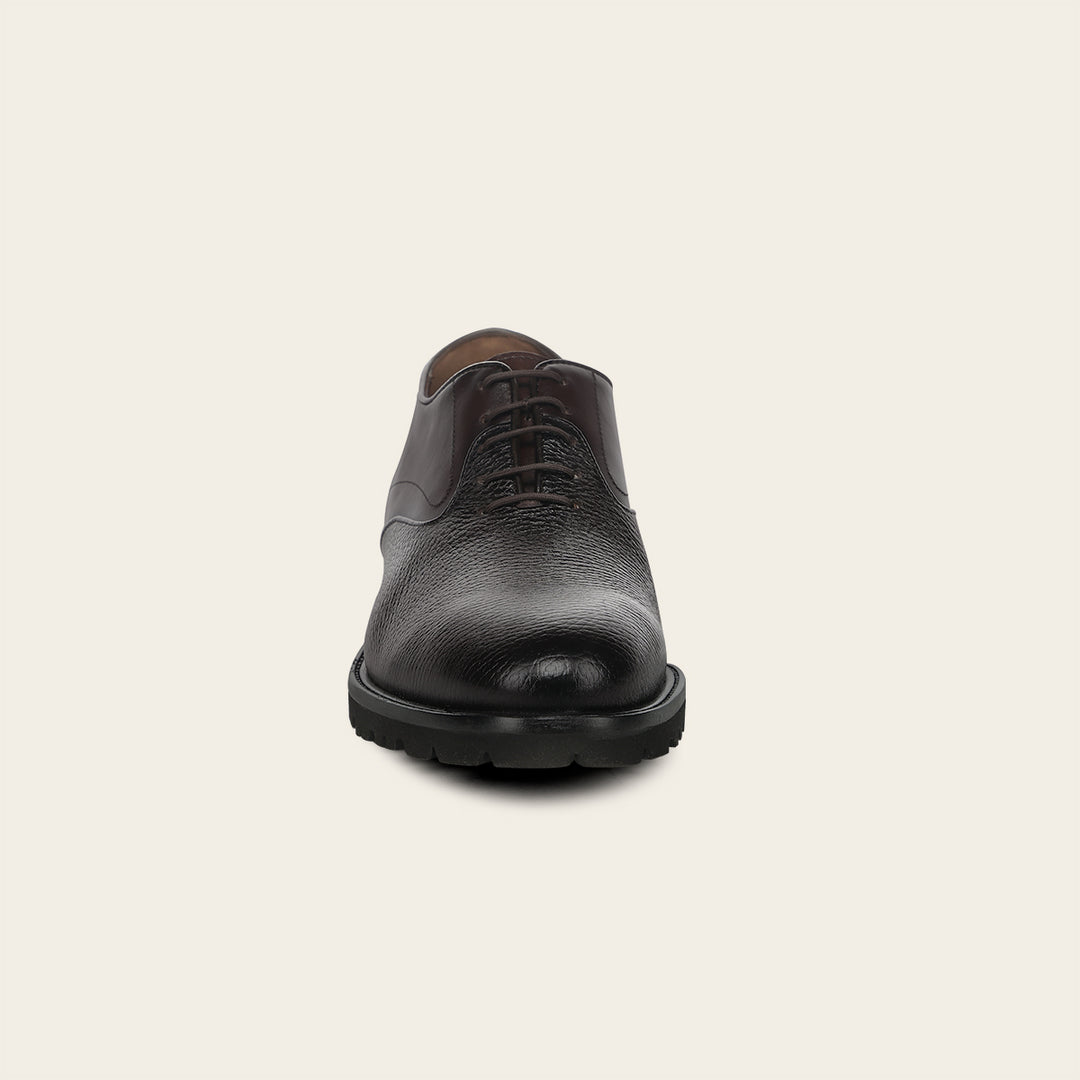 Zapato de vestir tipo Oxford en piel genuina de venado para caballero